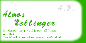 almos mellinger business card